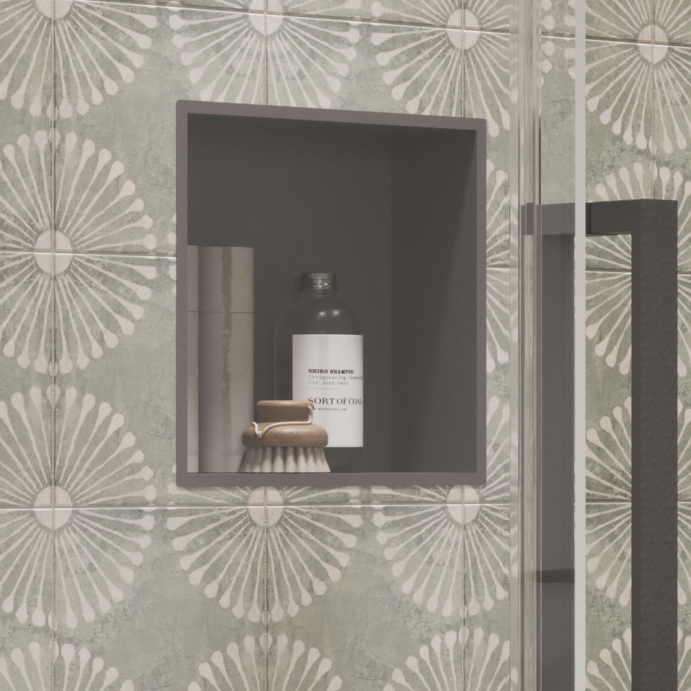 Lifestyle image of Crosswater Slate 305mm Shower Niche